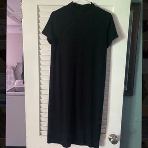 Black Mockneck Maternity Dress